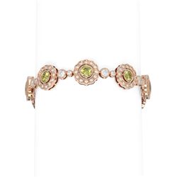 9.54 ctw Fancy Yellow Diamond Bracelet 18K Rose Gold