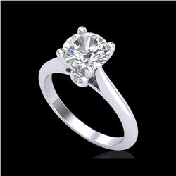 1.6 ctw VS/SI Diamond Art Deco Ring 18K White Gold