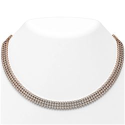 29 ctw Diamond Designer Necklace 18K Rose Gold