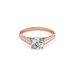 1.1 ctw Certified VS/SI Diamond Ring 18K Rose Gold