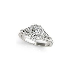 1.9 ctw Certified VS/SI Diamond Halo Ring 18K White Gold