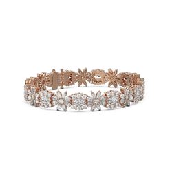21 ctw Mix Cut Diamonds Designer Bracelet 18K Rose Gold