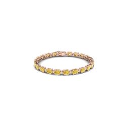 25.8 ctw Citrine & VS/SI Diamond Eternity Bracelet 10K Rose Gold