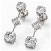 Image 1 : 1.85 ctw Diamond Designer Earrings 18K White Gold