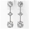 Image 2 : 1.85 ctw Diamond Designer Earrings 18K White Gold