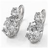 Image 1 : 1.8 ctw Oval Cut Diamond Designer Earrings 18K White Gold