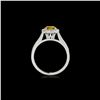 Image 2 : 1.4 ctw Certified SI/I Fancy Intense Yellow Diamond Ring 10K White Gold