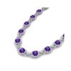Image 1 : 66 ctw AMETHYST & VS/SI Diamond Necklace 14K White Gold
