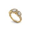 Image 2 : 2.25 ctw Certified VS/SI Diamond 3 Stone Micro Ring 18K Yellow Gold