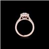Image 2 : 2 ctw Certified Diamond Solitaire Halo Ring 10K Rose Gold