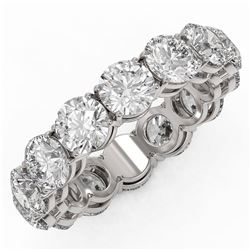 7.14 ctw Diamond Designer Eternity Ring 18K White Gold