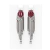 Image 1 : 9.24 ctw Ruby & Diamond Earrings 18K White Gold