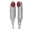Image 2 : 9.24 ctw Ruby & Diamond Earrings 18K White Gold