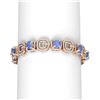 Image 1 : 26.55 ctw Tanzanite & Diamond Bracelet 18K Rose Gold