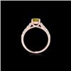 Image 2 : 1.55 ctw Certified SI/I Fancy Intense Yellow Diamond Ring 10K Rose Gold