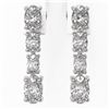 Image 2 : 3.74 ctw Oval Diamond Earrings 18K White Gold