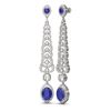 Image 2 : 9.18 ctw Sapphire & Diamond Earrings 18K White Gold