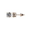 Image 2 : 1.09 ctw Certified Quality Diamond Stud Earrings 10K Rose Gold