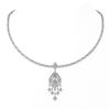 Image 1 : 18 ctw Mixed Cut Diamond Designer Necklace 18K White Gold