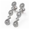 Image 1 : 2.67 ctw Mix Cut Diamonds Designer Earrings 18K White Gold