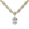 Image 2 : 13 ctw Oval Cut Diamond Necklace 18K Yellow Gold