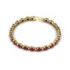 Image 2 : 23.5 ctw Ruby & VS/SI Certified Diamond Eternity Bracelet 10K Yellow Gold