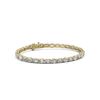 Image 1 : 12 ctw Emerald and Oval Cut Diamond Bracelet 18K Yellow Gold