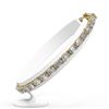 Image 2 : 12 ctw Emerald and Oval Cut Diamond Bracelet 18K Yellow Gold