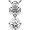 Image 1 : 1.4 ctw Cushion Cut Diamond Designer Necklace 18K White Gold
