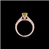 Image 2 : 1.2 ctw Certified SI/I Fancy Intense Yellow Diamond Ring 10K Rose Gold