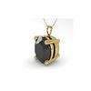 Image 1 : 9.0 ctw Oval Black Diamond Designer Necklace 18K Yellow Gold