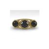 Image 1 : 2 ctw Past Present Future Black Diamond Ring 18K Yellow Gold