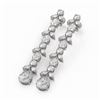Image 1 : 9 ctw Mixed Cut Diamond Designer Earrings 18K White Gold