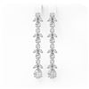 Image 2 : 9 ctw Mixed Cut Diamond Designer Earrings 18K White Gold