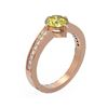 Image 1 : 1.25 ctw Fancy Yellow Diamond Ring 18K Rose Gold