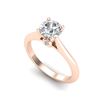 Image 1 : 1.08 ctw VS/SI Diamond Solitaire Art Deco Ring 18K Rose Gold