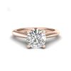 Image 2 : 1.08 ctw VS/SI Diamond Solitaire Art Deco Ring 18K Rose Gold