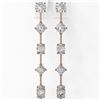 Image 2 : 2.9 ctw Mix cut Diamonds Designer Earrings 18K Rose Gold