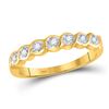 Image 1 : 10kt Yellow Gold Round Prong-set Diamond Band 1/12 Cttw