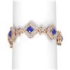 Image 1 : 23.71 ctw Sapphire & Diamond Bracelet 18K Rose Gold