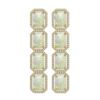 Image 1 : 12.99 ctw Opal & Diamond Micro Pave Halo Earrings 10K Yellow Gold