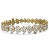 Image 1 : 18 ctw Pear and Marquise Diamond Bracelet 18K Yellow Gold