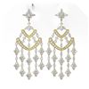 Image 2 : 24 ctw Diamond Designer Earrings 18K Yellow Gold