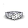 Image 2 : 2.01 ctw VS/SI Diamond Solitaire Art Deco 3 Stone Ring 18K White Gold