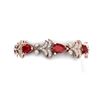 Image 1 : 24.8 ctw Designer Ruby & VS Diamond Bracelet 18K Rose Gold