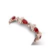 Image 2 : 24.8 ctw Designer Ruby & VS Diamond Bracelet 18K Rose Gold