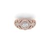 Image 1 : 2.35 ctw Certified VS/SI Diamond Art Deco Ring 18K Rose Gold