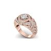 Image 2 : 2.35 ctw Certified VS/SI Diamond Art Deco Ring 18K Rose Gold