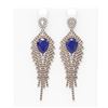 Image 1 : 11.22 ctw Sapphire & Diamond Earrings 18K Rose Gold