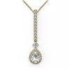 Image 2 : 1.6 ctw Pear Cut Diamond Designer Necklace 18K Yellow Gold